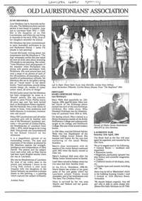 Letter, Old Lauristonian's Association Letter