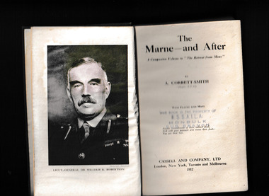 Book, A. Corbett-Smith, The Marne-- and after, 1917