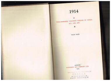 Book, 1914, 1919