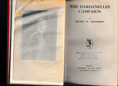 Book, Henry W. Nevison, The Dardanelles campaign, 1918