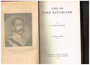 Book, Macmillan, Life of Lord Kitchener, 1920