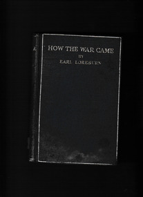Book, How the war came, 1919