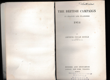 Book, Arthur Conan Doyle, The British campaign in France and Flanders 1914, 1916