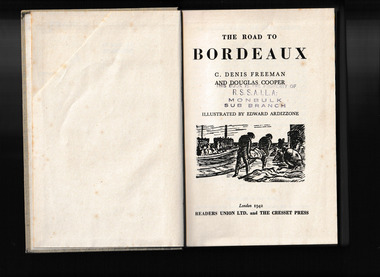 Book, C. Denis Freeman  et al, The road to Bordeaux, 1942