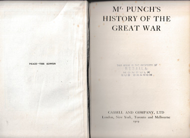 Book, Cassell and Company, Mr. Punch's history of the great war, 1919