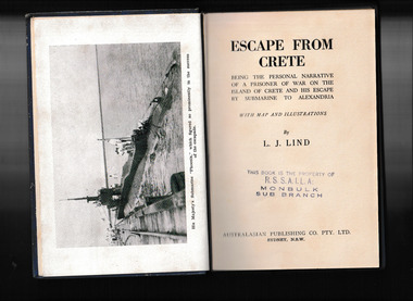 Book, Escape from Crete, 1944