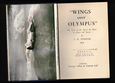 Book, George Allen & Unwin, "Wings over Olympus" : the story of the Royal Air Force in Libya and Greece, 1942