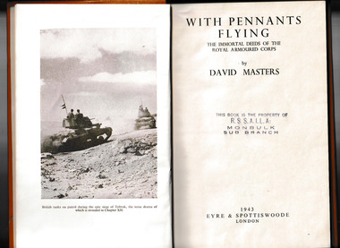 Book, Eyre & Spottiswoode, With pennants flying : the immortal deeds of the Royal Armoured Corps, 1943