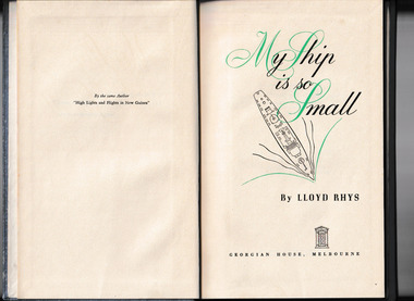 Book, Georgian House, My Ship is so small, 1946