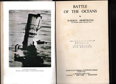 Book, Jarrolds, Battle of the oceans, 1943