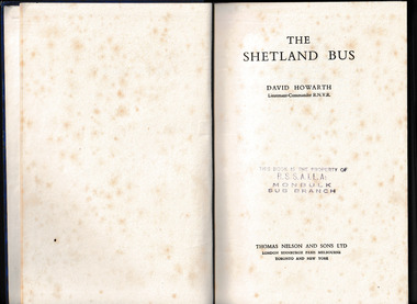Book, Thomas Nelson, The Shetland bus, 1952