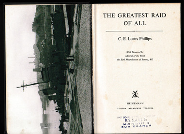Book, Cecil Ernest Lucas, The greatest raid of all, 1958