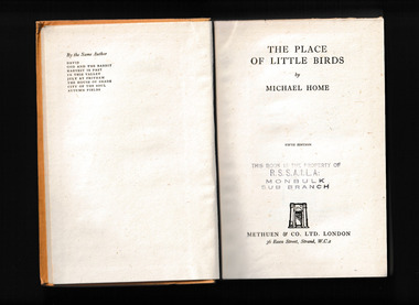 Book, Methuen, The place of little birds, 1946
