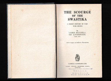 Book, Lord Russell of Liverpool, The scourge of the swastika, 1954
