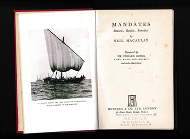Book, Methuen & co. ltd, Mandates : reasons, results, remedies, 1937