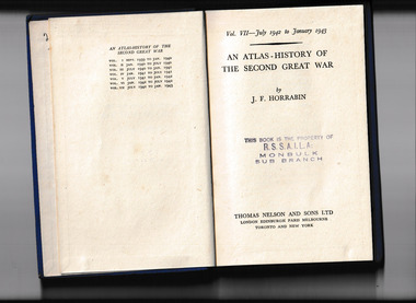 Book, T. Nelson, An atlas-history of the Second Great War : v. 7. July 1942 to January 1943, 1943