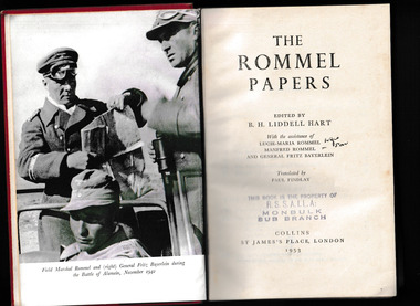 Book, Collins, The Rommel papers, 1953