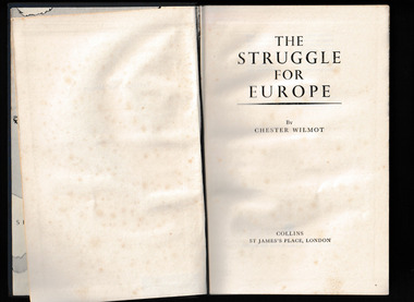 Book, Chester Wilmot, The struggle for Europe, 1954