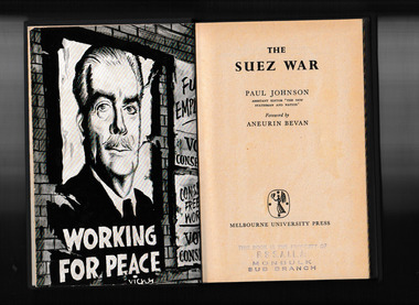 Book, Melbourne University Press, The Suez war, 1957