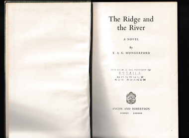 T.A.G. Hungerford, The ridge and the river, 1952