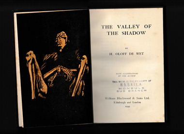 Book, W. Blackwood et al, The valley of the shadow, 1949