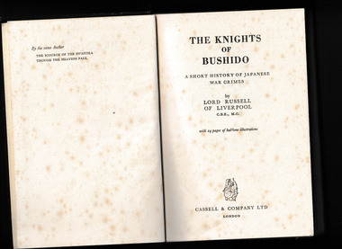 Book, Cassell, The Knights of Bushido, 1960