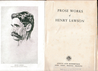Book, Angus and Robertson, Prose works of Henry Lawson, 1957