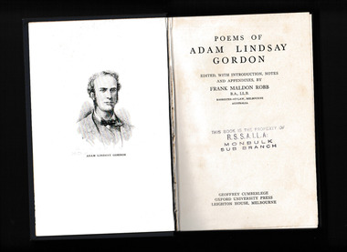 Book, Oxford University Press, The poems of Adam Lindsay Gordon, 1946