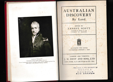 Book, Ernest Scott, Australian discovery by by land, 1929