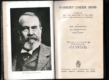 Book, Rolf Boldrewood [pseud.], Robbery under arms : a story of life and adventure in the bush and in the goldfields of Australia, 1947