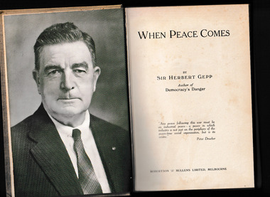 Book, Robertson & Mullens Ltd, When peace comes, 1943