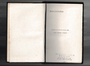 Book, Rudyard Kipling, Barrack-room ballads and other verses, 1899
