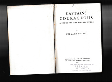 Book, Rudyard Kipling, Captains courageous, 1950
