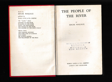 Book, Edgar Wallace, People of the river, 1949