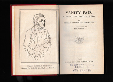 Book, William Makepeace Thackeray, Vanity Fair, 1933