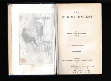 Book, Henry Seton Merriman, The Isle of Unrest, 1901