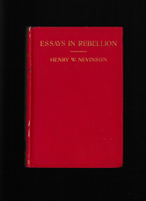 Book, Nisbet, Essays in rebellion, 1913