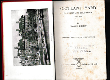 Book, Geoffrey Bles, Scotland Yard : its history and organization, 1829-1929, 1929