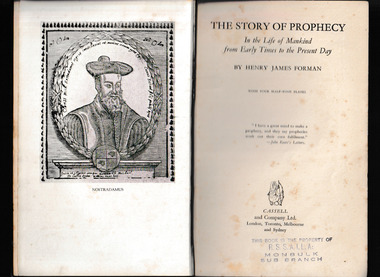 Book, Henry James Forman, The story of prophecy : in the life of mankind from early times to the present day, 1936