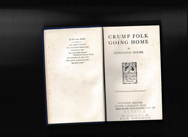 Book, Oxford University Press, Crump folk going home, 1936