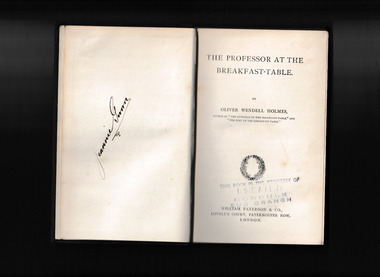 Book, Oliver Wendell Holmes, The professor at the breakfast-table, 19??