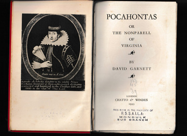 Book, David Garnett, Pocahontas  or, the nonparell of Virginia, 1933