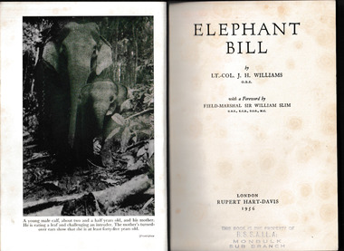 Book, J.H. Williams, Elephant Bill, 1956
