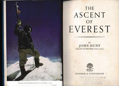 Book, Hodder and Stoughton, The ascent of Everest, 1953