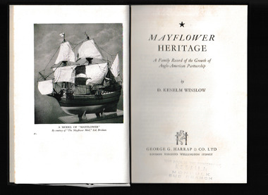 Book, George Harrap, Mayflower heritage, 1957