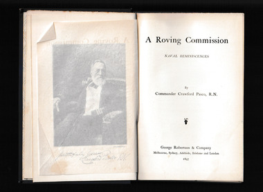 Book, Commander Crawford Pasco, A roving commission : Naval reminiscences, 1897