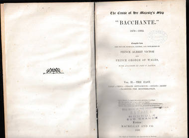 Book, McMillan and Co et al, The cruise of Her Majesty's ship Bacchante, 1879-1882 v.2, 1886