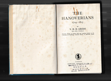 Book, Edward Arnold, The Hanoverians, 1714-1815, 1948