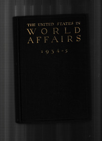 Book, Harper, The United States in world affairs 1934-5, 1935