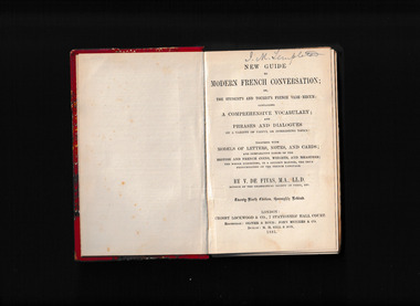 Book, Crosby Lockwood and Son, New guide to modern French conversation, 1881